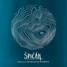 Špičák - vrstevnice v kruhu