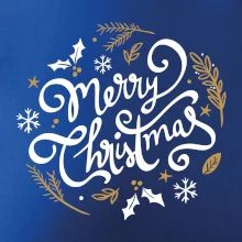 Merry christmas - nápis guľatý