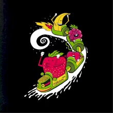 Milkshake vlak kreslený