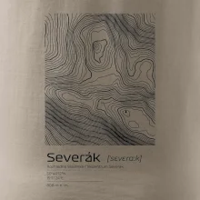 Severák - vrstevnice v obdĺžniku