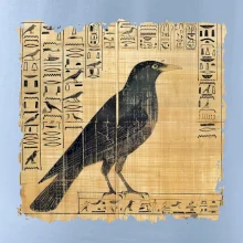 Egyptské hieroglyfy vták