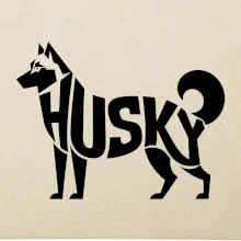 Husky nápis v tele