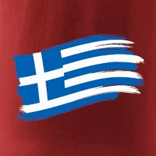 Grécko vlajka - štetkou