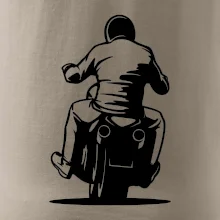 Motorkář na zádech - chopper