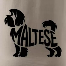 Maltézsky psík nápis v tele