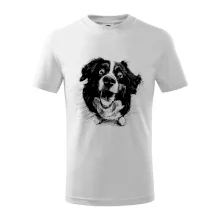 Čiernobiela karikatúra Bernský salašnícky pes