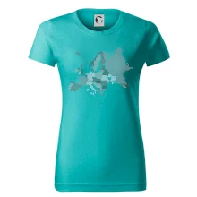 Mapa Európy - srdce v Ukrajine