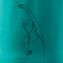 Preťahujúca sa žena jedným ťahom