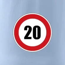 Dopravná značka - obmedzenie rýchlosti 20