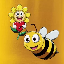 Parové tričko - Včela a kvetina