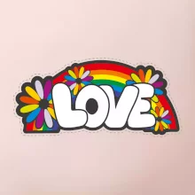 Love s dúhou v pozadí