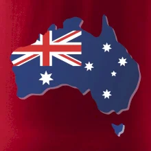 Austrália - vlajka mapa