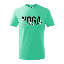 Yoga nápis farebný