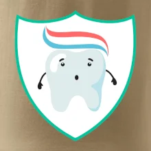 Zúbok na prsníku - zubná pasta