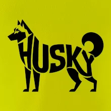 Husky nápis v tele