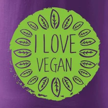 I love vegan v kruhu