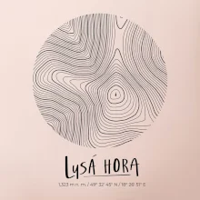 Lysá hora - vrstevnice v kruhu