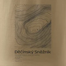 Děčínský Sněžník - vrstevnice v obdĺžniku