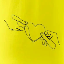 Dve ruky a srdce jedným ťahom