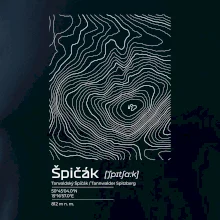 Špičák - vrstevnice v obdĺžniku