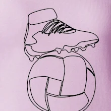 Futbalová lopta kopačka jedným ťahom Futbalová lopta kopačka jedným ťahom