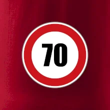 Dopravná značka - obmedzenie rýchlosti 70
