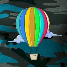 Teplovzdušný balón v oblakoch