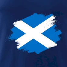 Škótska vlajka kreslená štetcom