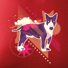 Pes abstraktný fialový