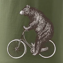 Medveď na bicykli