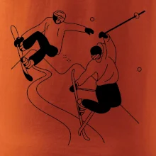 Lyžovanie - kreslené obrázok