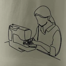 Krajčírka a šijací stroj jedným ťahom