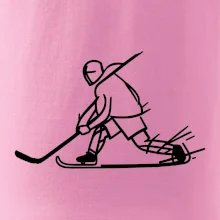 Kreslený hokejista tučnou fixkou