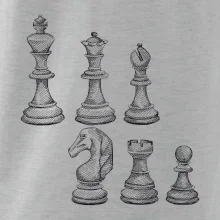 Šachové figúrky kreslené