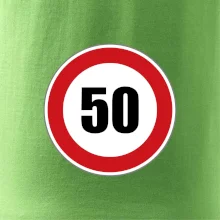 Dopravná značka - obmedzenie rýchlosti 50