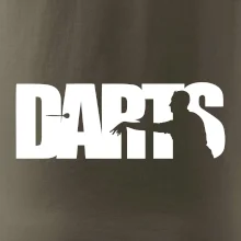 Darts - nápis so šípkarom