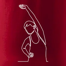 Preťahujúca sa žena jedným ťahom