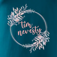 Tím nevesty kvetinový kruh ružový