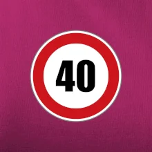 Dopravná značka - obmedzenie rýchlosti 40