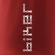 Biker nápis na výšku reťaz