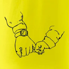 Otec a syn ruky obrys