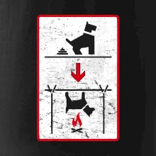 Tričko pre odporcov sraní na chodníku