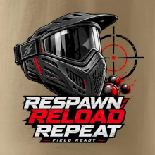 Paintballová maska – Respawn, Reload, Repeat