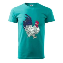 Kohút kreslený biely