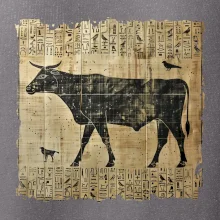 Egyptské hieroglyfy krava