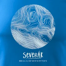 Severák - vrstevnice v kruhu