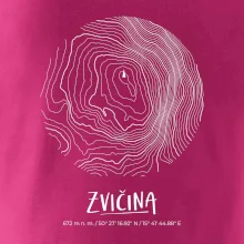 Zvičina - vrstevnice v kruhu