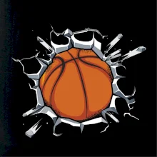 Basketbal lopta v triku Basketbal lopta v triku