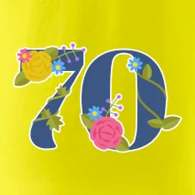 Kvetinové číslo kreslené - 70