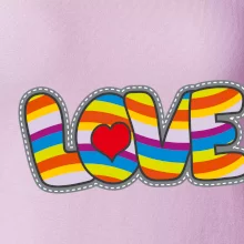 Love nápis dúhový
